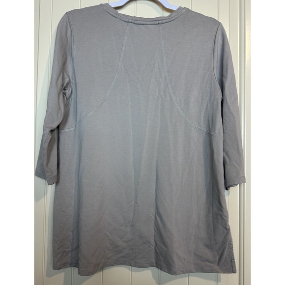 Logo By Lori Goldstein Tunic Top Bamboo 3/4 Sleeve Pockets Sz S lagenlook casual - Picture 7 of 7